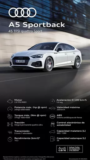 Catálogo Audi en Lo Barnechea | Excelente oferta para cazadores de gangas | 2024-09-30T00:00:00.000Z - 2025-09-30T00:00:00.000Z