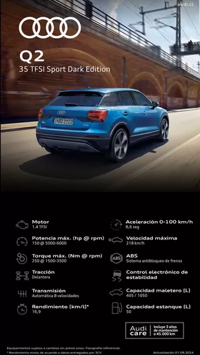 Catálogo Audi en Lo Barnechea | Audi Ficha Técnica Q2 35 TFSI Sport Dark Edition | 2024-09-30T00:00:00.000Z - 2025-09-30T00:00:00.000Z