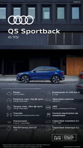 Catálogo Audi en Lo Barnechea | Audi Nuevo Q5 Sportback 45 TFSI | 2024-09-30T00:00:00.000Z - 2025-09-30T00:00:00.000Z