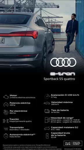 Catálogo Audi en Lo Barnechea | Audi Ficha técnica e-tron Sportback | 2024-09-30T00:00:00.000Z - 2025-09-30T00:00:00.000Z