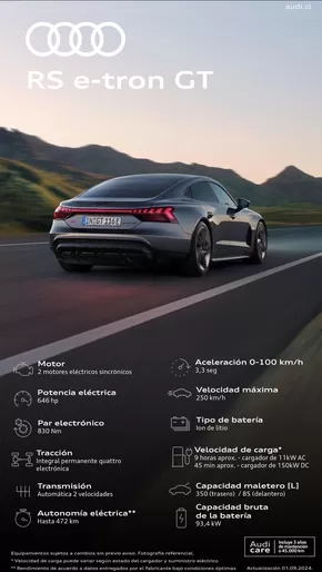 Catálogo Audi en Lo Barnechea | Audi Ficha técnica RS e-tron GT | 2024-09-30T00:00:00.000Z - 2025-09-30T00:00:00.000Z