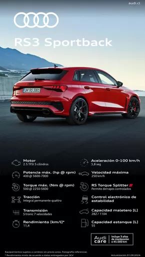 Catálogo Audi en Lo Barnechea | Audi Ficha técnica Audi RS 3 Sportback | 2024-10-10T00:00:00.000Z - 2025-10-10T00:00:00.000Z