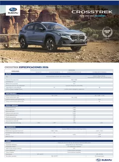 Catálogo Subaru | CROSSTREK ESPECIFICACIONES 2026 | 2026-01-28T00:00:00.000Z - 2027-06-30T00:00:00.000Z