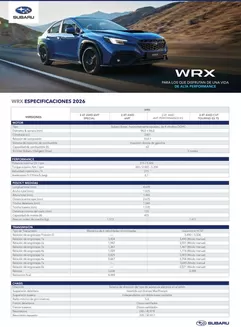 Catálogo Subaru | Spec wrx 2026 a4 web | 2026-02-01T00:00:00.000Z - 2027-06-30T00:00:00.000Z