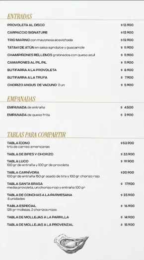 Catálogo Santabrasa en Viña del Mar | Carta Santabrasa del mar! | 2025-01-09T00:00:00.000Z - 2025-06-30T00:00:00.000Z