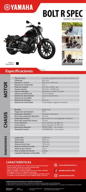 Catálogo Yamaha en Los Andes | BOLT-R-SPEC | 2025-01-30T00:00:00.000Z - 2025-12-31T00:00:00.000Z