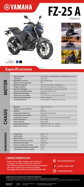 Catálogo Yamaha en Los Andes | FZ-25-A-1 | 2025-01-30T00:00:00.000Z - 2025-12-31T00:00:00.000Z