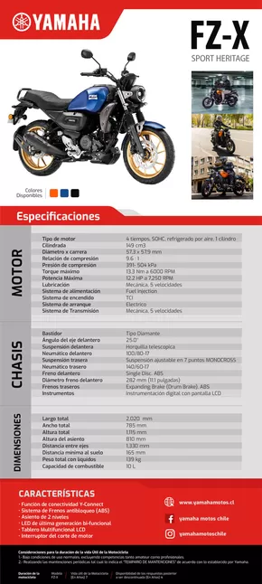 Catálogo Yamaha en Los Andes | FZ-X | 2025-01-30T00:00:00.000Z - 2025-12-31T00:00:00.000Z