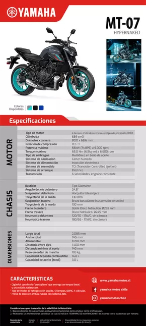 Catálogo Yamaha en Los Andes | MT-07-4 | 2025-01-30T00:00:00.000Z - 2025-12-31T00:00:00.000Z