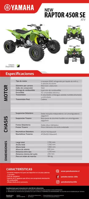 Catálogo Yamaha en Los Andes | RAPTOR-450R-SE-4 | 2025-01-30T00:00:00.000Z - 2025-12-31T00:00:00.000Z