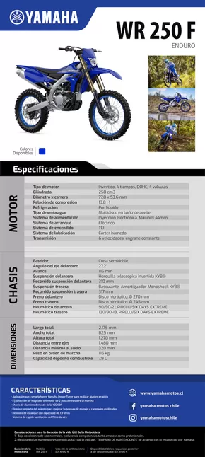 Catálogo Yamaha en Los Andes | WR-250-F | 2025-01-30T00:00:00.000Z - 2025-12-31T00:00:00.000Z