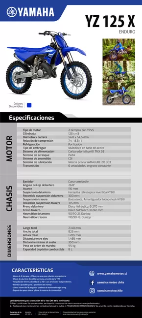 Catálogo Yamaha en Los Andes | YZ-125-X-2025 | 2025-01-30T00:00:00.000Z - 2025-12-31T00:00:00.000Z