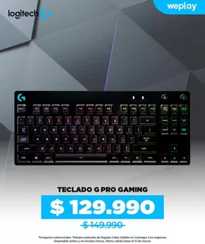 Catálogo WePlay en La Florida | Teclado G Pro Gaming! | 2025-02-05T00:00:00.000Z - 2025-03-31T00:00:00.000Z