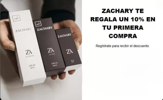 Catálogo Zachary Perfumes en Andacollo | 10% Off en tu primera compra! | 2026-04-07T00:00:00.000Z - 2026-05-31T00:00:00.000Z