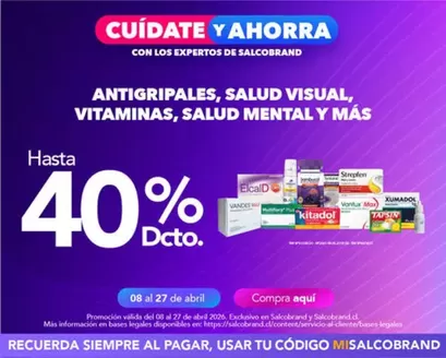 Catálogo Salcobrand en Andacollo | Grandes descuentos en productos seleccionados | 2026-04-08T00:00:00.000Z - 2026-04-27T00:00:00.000Z