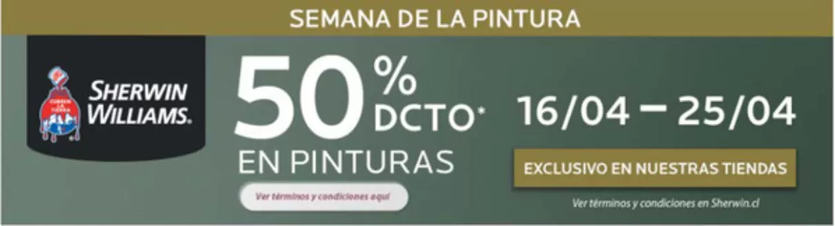 Catálogo Sherwin Williams | 50% dcto! | 2026-04-16T00:00:00.000Z - 2026-04-25T00:00:00.000Z