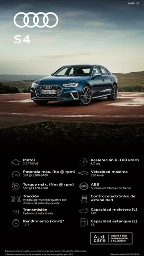 Catálogo Audi en Lo Barnechea | Audi Ficha Técnica S4 | 2025-02-20T00:00:00.000Z - 2026-02-20T00:00:00.000Z