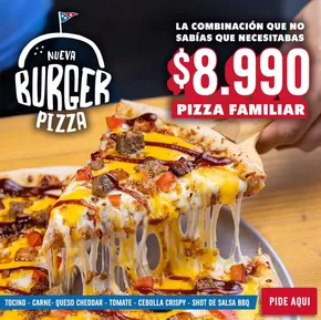Catálogo Domino's Pizza | Nueva burger pizza! | 2025-03-18T00:00:00.000Z - 2025-06-17T00:00:00.000Z