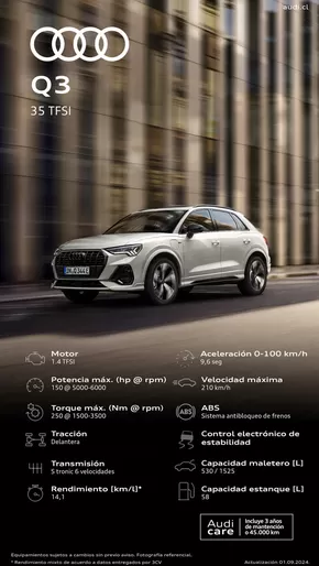 Catálogo Audi en Lo Barnechea | Audi Ficha Técnica Nuevo Q3 35 TFSI | 2025-04-24T00:00:00.000Z - 2026-04-24T00:00:00.000Z