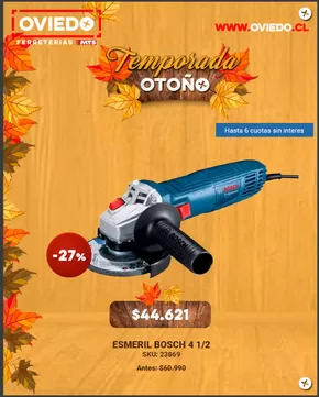 Catálogo Ferretería Oviedo en Vitacura | Temporada otoño! Hasta 60% ! | 2025-04-30T00:00:00.000Z - 2025-05-14T00:00:00.000Z
