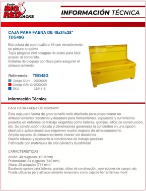 Catálogo Ferretería O'Higgins | CAJA PARA FAENA DE 48x24x28" | 2025-05-12T00:00:00.000Z - 2025-05-26T00:00:00.000Z