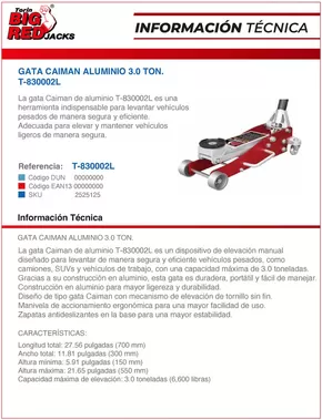 Catálogo Ferretería O'Higgins | GATA CAIMAN ALUMINIO 3.0 TON | 2025-05-12T00:00:00.000Z - 2025-05-26T00:00:00.000Z