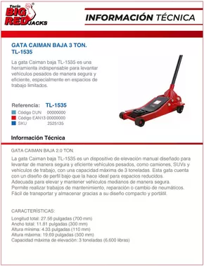 Catálogo Ferretería O'Higgins | GATA CAIMAN BAJA 3 TON | 2025-05-12T00:00:00.000Z - 2025-05-26T00:00:00.000Z