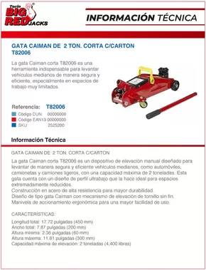 Catálogo Ferretería O'Higgins | GATA CAIMAN DE 2 TON CORTA C/CARTON | 2025-05-12T00:00:00.000Z - 2025-05-26T00:00:00.000Z