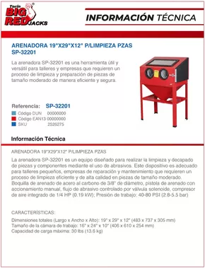 Catálogo Ferretería O'Higgins en Maipú | ARENADORA 19"X29"X12" P/LIMPIEZA PIEZAS | 2025-05-12T00:00:00.000Z - 2025-05-26T00:00:00.000Z