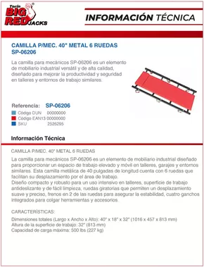 Catálogo Ferretería O'Higgins en Maipú | CAMILLA P/MECÁNICA 40" METAL 6 RUEDAS | 2025-05-12T00:00:00.000Z - 2025-05-26T00:00:00.000Z
