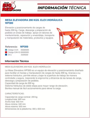 Catálogo Ferretería O'Higgins en Maipú | MESA ELEVADORA 200 KGS ELEVACIÓN HIDRAULICA | 2025-05-12T00:00:00.000Z - 2025-05-26T00:00:00.000Z