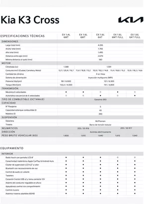 Catálogo Kia en Antofagasta | Kia K3 Cross | 2025-05-23T00:00:00.000Z - 2026-05-23T00:00:00.000Z