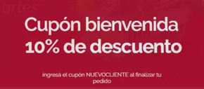 Cupón bienvenida 10% de descuento!