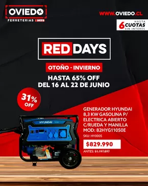 Catálogo Ferretería Oviedo en La Florida | Red days! Hasta 65% Off. | 2025-06-19T00:00:00.000Z - 2025-07-03T00:00:00.000Z