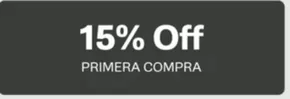 15% Off prima compra!